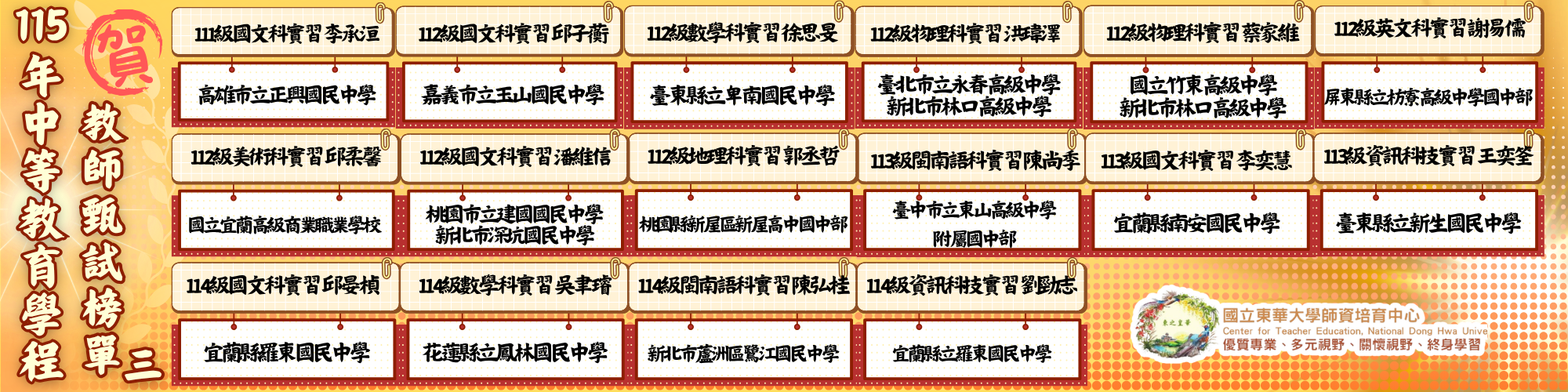 教師甄試榜單